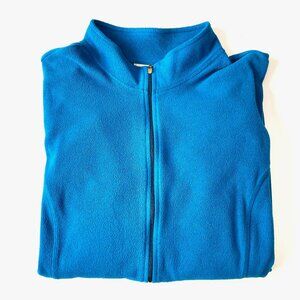 LL Bean Lightweight Ladies XL Fleece Full Zip Jacket Collar Mid Layer Style Top